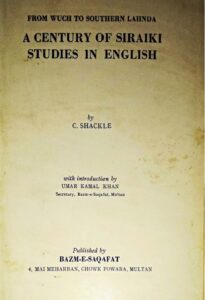 A Century of Siraiki Studies in English by C. Shackle